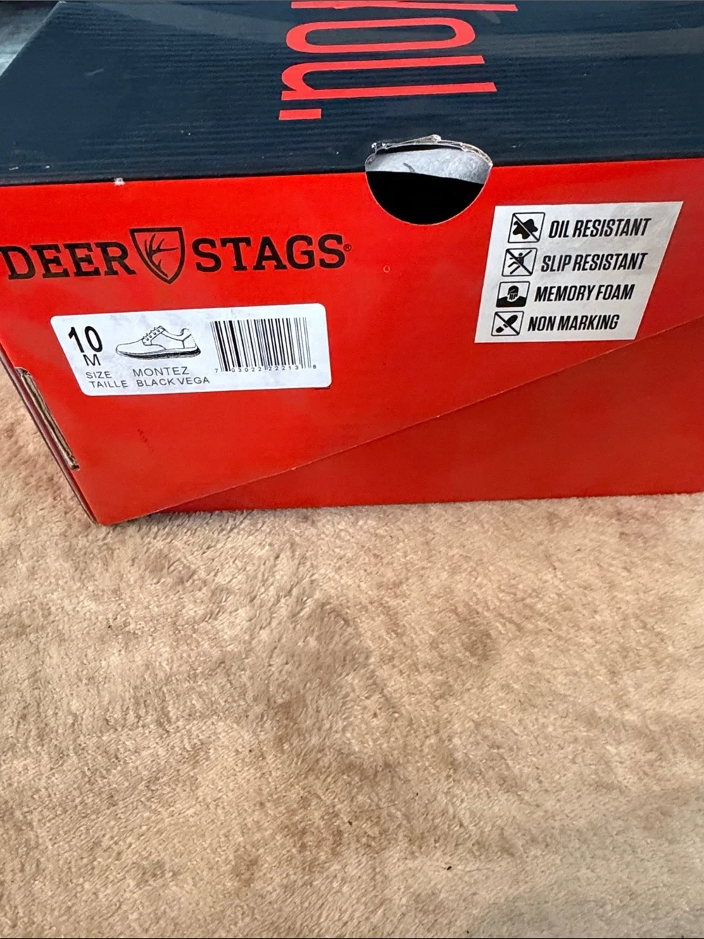 Deer Stags Men's Service office Black Lace-Up Oxford